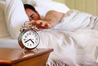 Man hitting snooze...again.