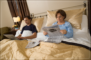A couple enjoying their GoldenRest bed